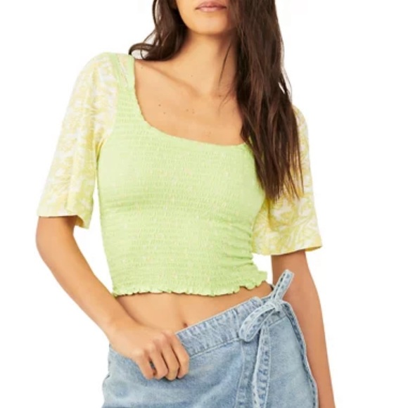 Free People Tops - ✅Free People Marigold Combo Smocked Top